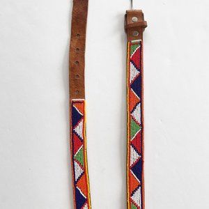 VTG Native American Seed Bead Belt 39”